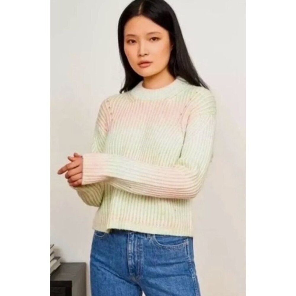 LA LIGNE space dye crew neck sweater size S